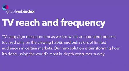 global web index fr GlobalWebIndex launches TV reach and frequency tool
