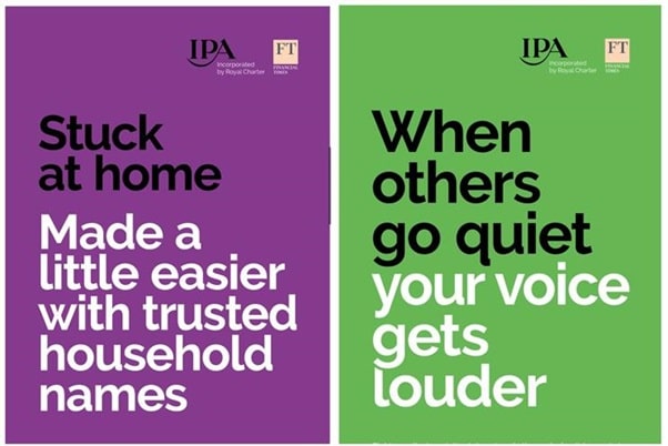 IPA runs newspaper ads encouraging brands to advertise in downturn