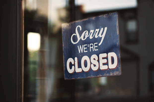closed pic UK firms struggling to access financial support to survive COVID-19 pandemic