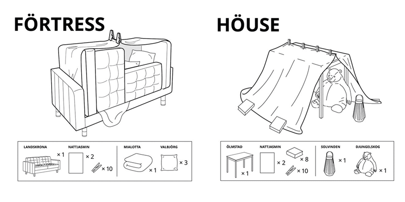 fortress Campaign of the week: Ikea assembles playforts for locked down families