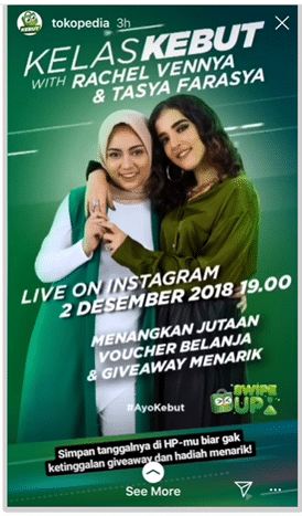 Case study: Indonesian online retailer doubles sales with Instagram Live social media ads