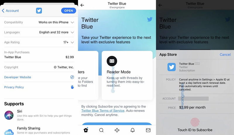 twitter blue Twitter planning 'Blue' £2.49 subscription service